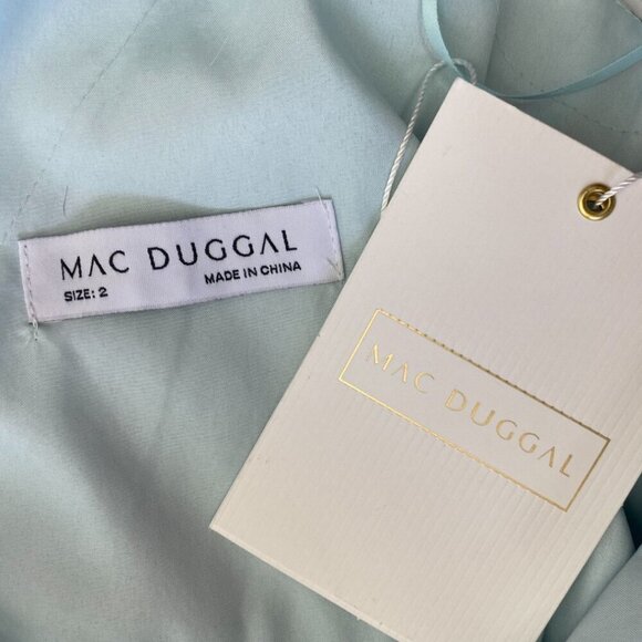 Mac Duggal Floral Print Asymmetrical Ruffle Hem Dress - Picture 10 of 15